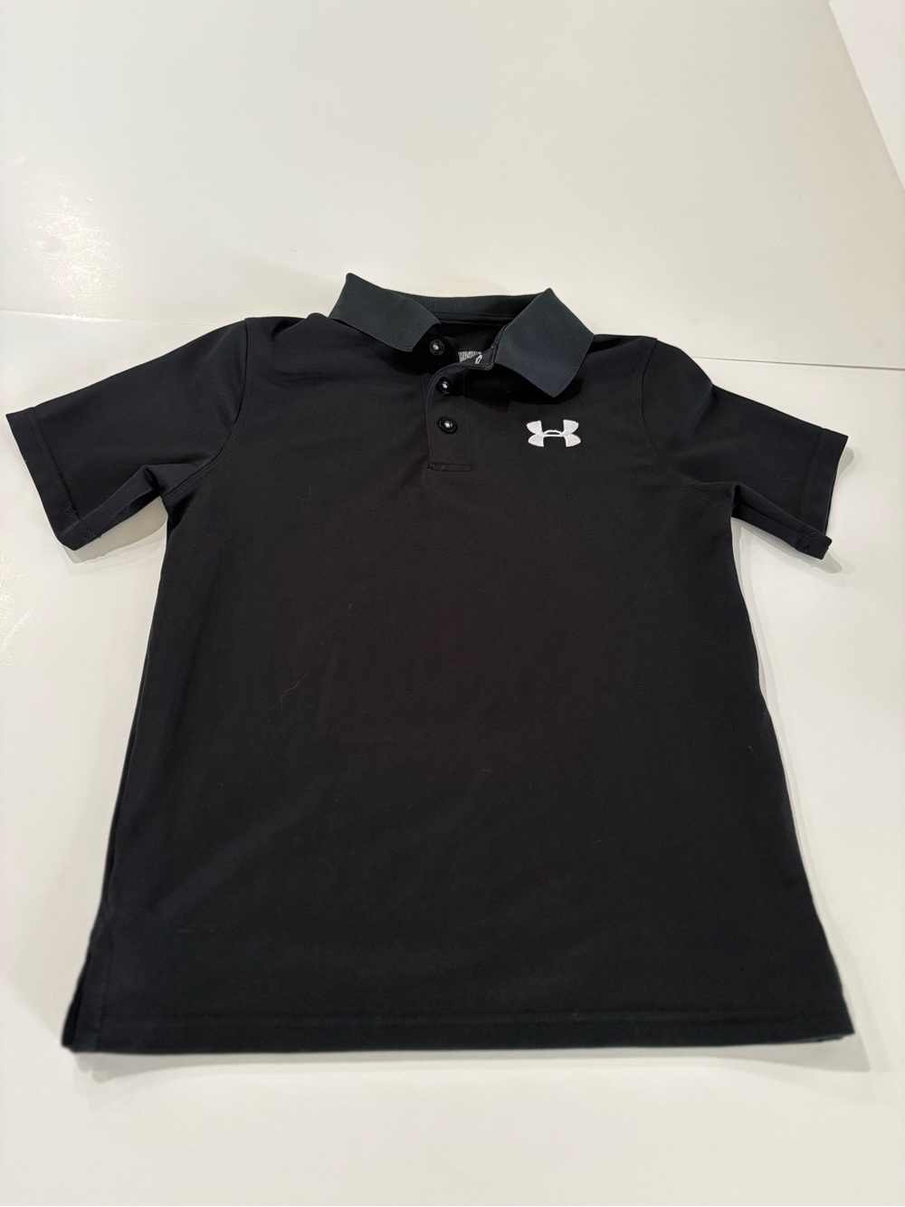 Under Armour Black Polo with Contrast Collar size youth medium